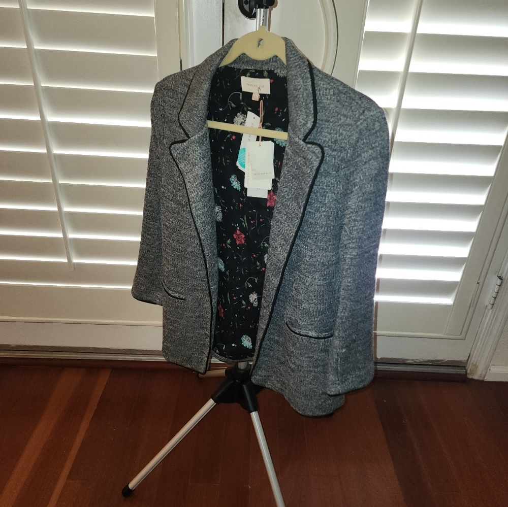 Skies are Blue Black Marl Blazer, Large